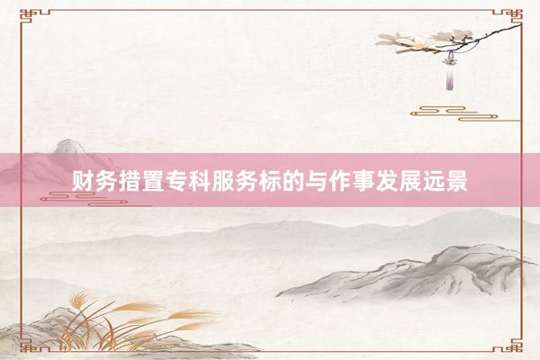 财务措置专科服务标的与作事发展远景